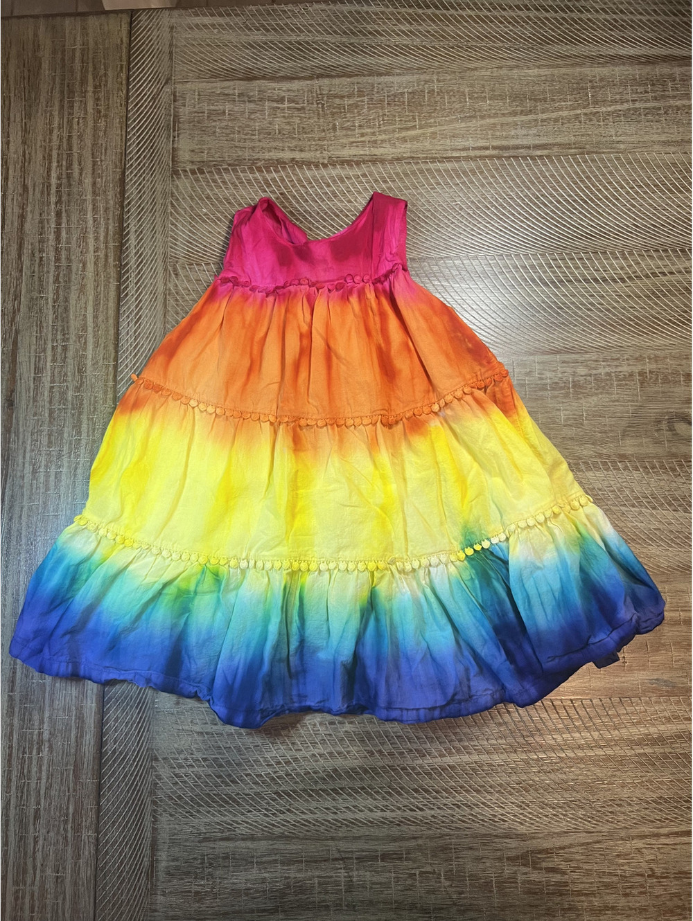 Isaac Mizrahi Girls 2T rainbow tiedye dress